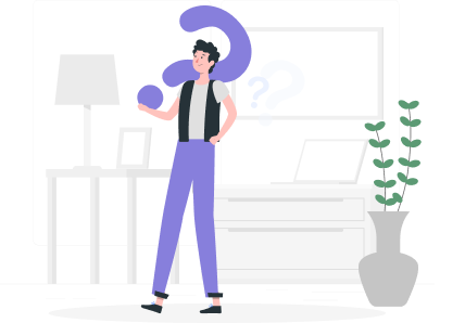 Pessoa segurando um ponto de interrogação